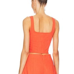 Aureta Sophia Bustier in Flame Orange (Revolve)